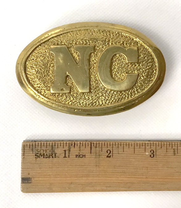 Confederate North Carolina "NC" Belt Buckle