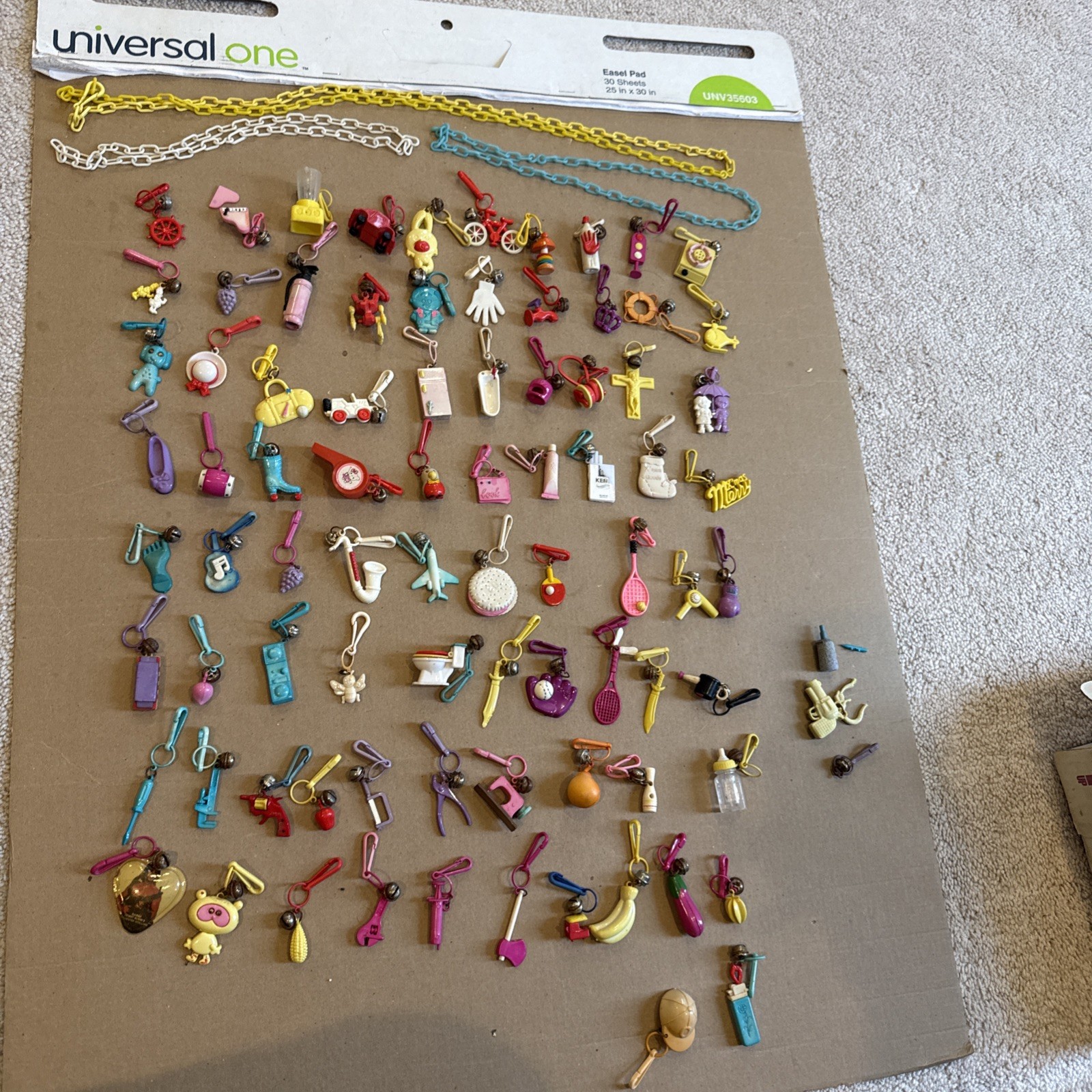 Huge Lot Of 82 Bell Charms Necklaces Rare 80s READ