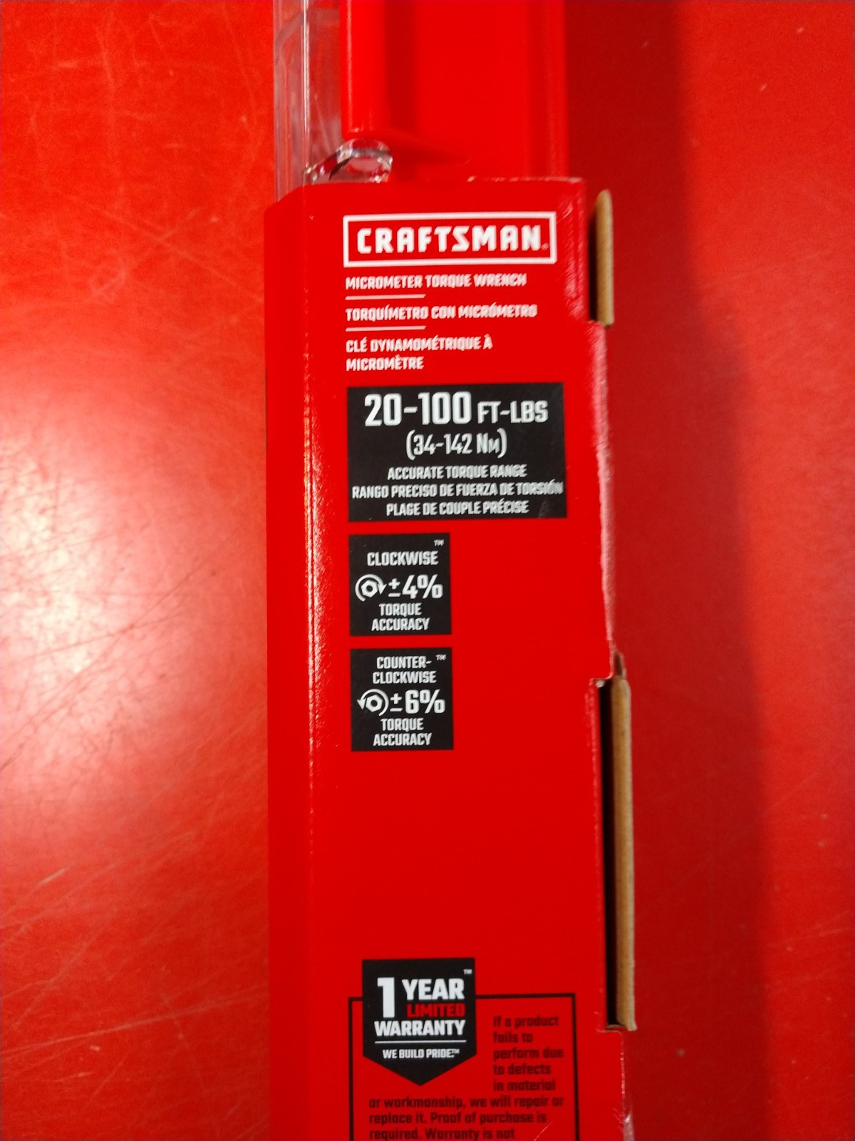 Craftsman CMMT99433 3/8" Inch Micrometer Torque Wrench 20-100 ft-lbs NEW SEALED