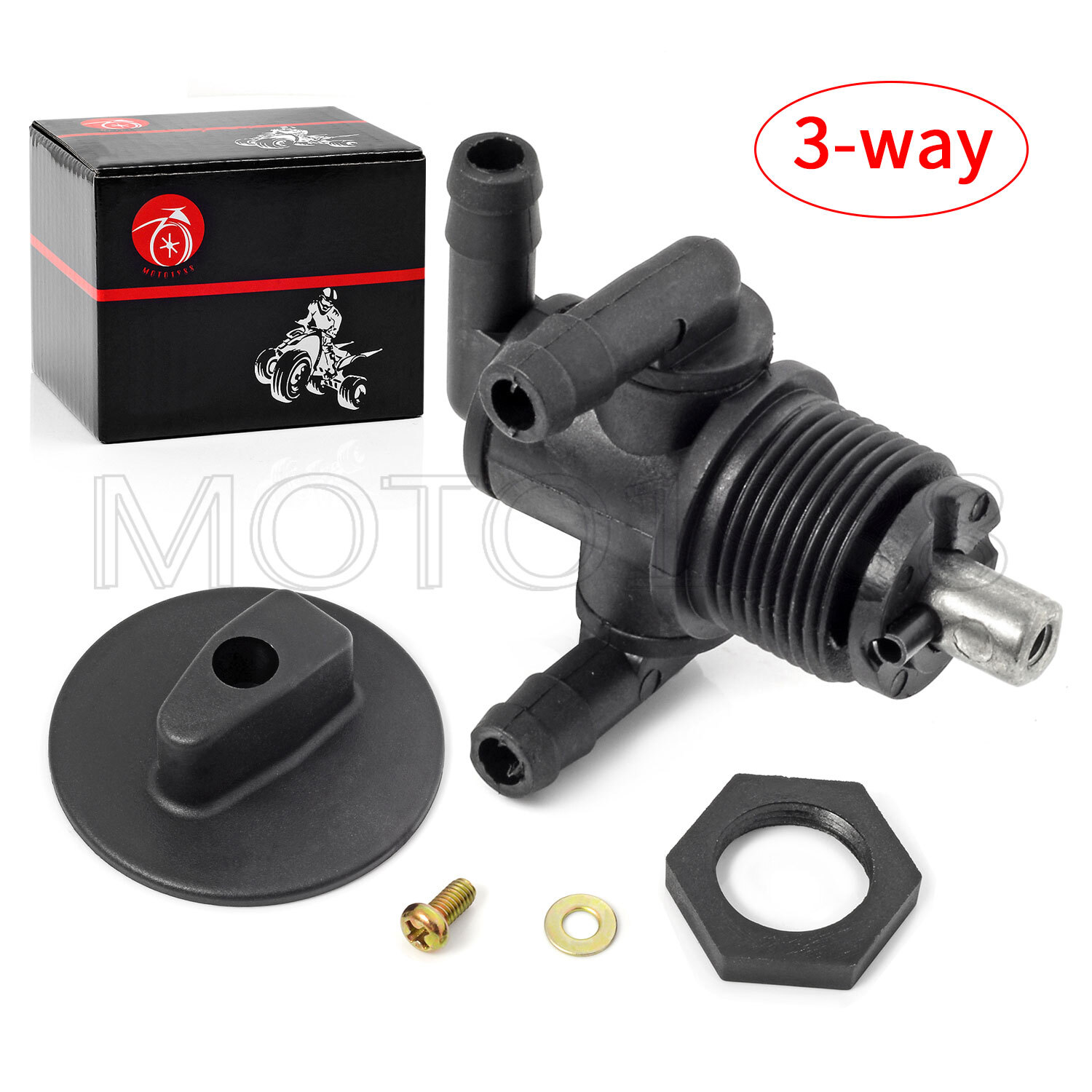 Fuel Tank Valve Petcock 3 Way & Knob NUT For Polaris Magnum 325 330 500 7052161