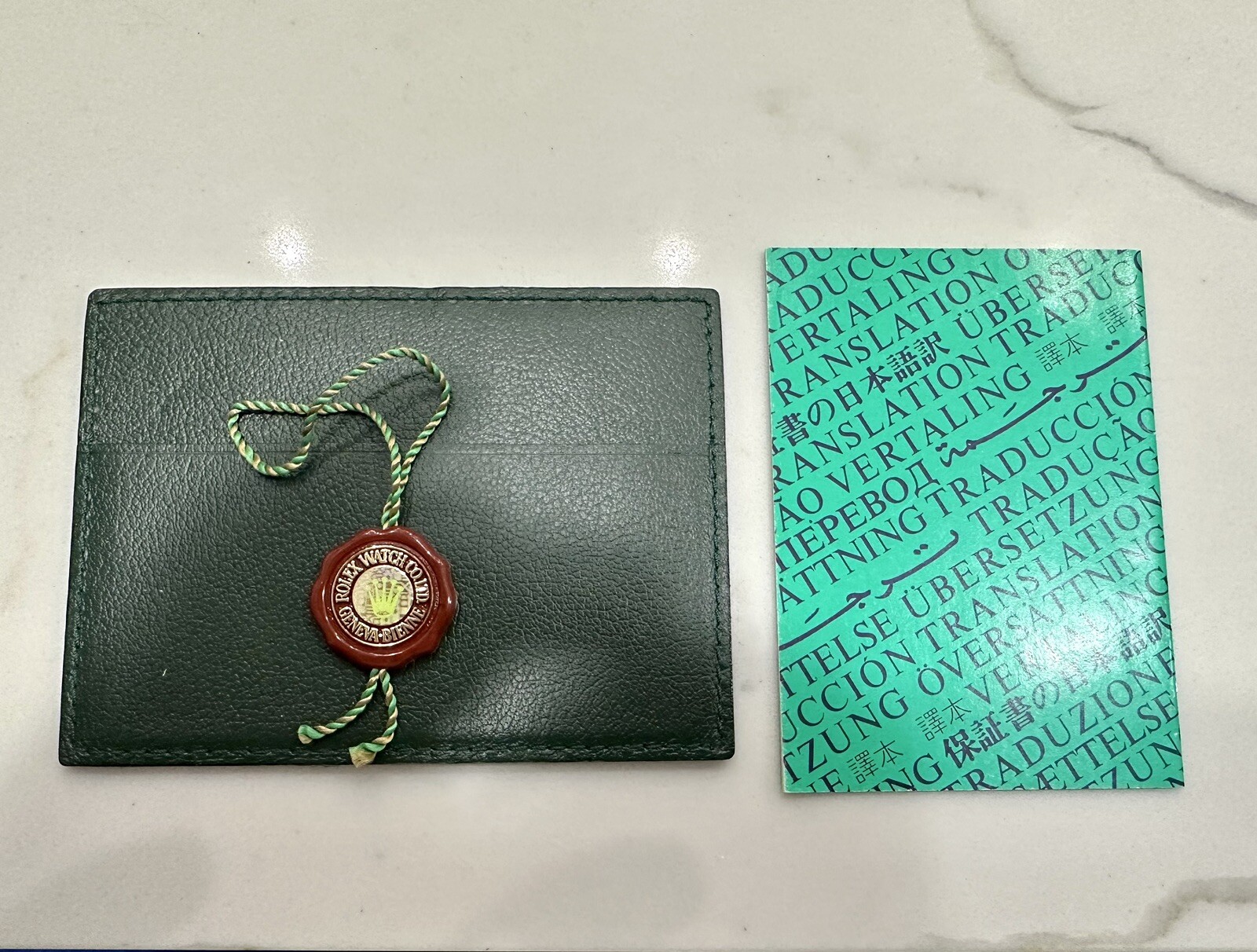 Genuine Rolex Papers Holder Translation Booklet + Red Tag SET 90s -early 2000s