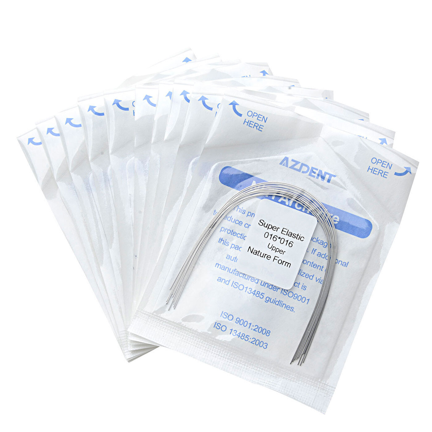 AZDENT Dental Orthodontic Super Elastic Niti Arch Wire Rectangular Natural Form