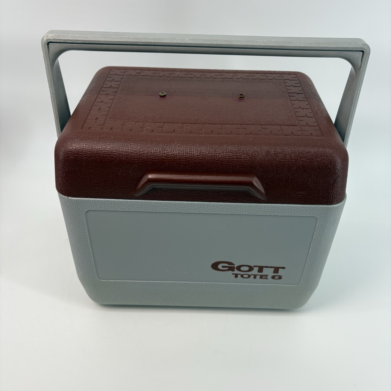 Vintage Gott Tote 6 Cooler Console Arm Rest With Cup Holder, Red, Read DS!