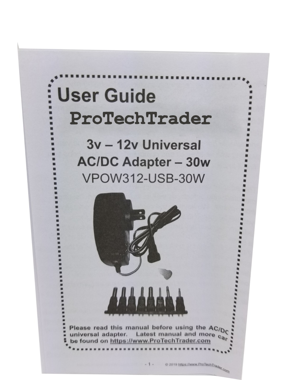 3v-12v AC/DC Universal Power Adapter 30W 2500ma Reversible Polary USB Port 8 Tip