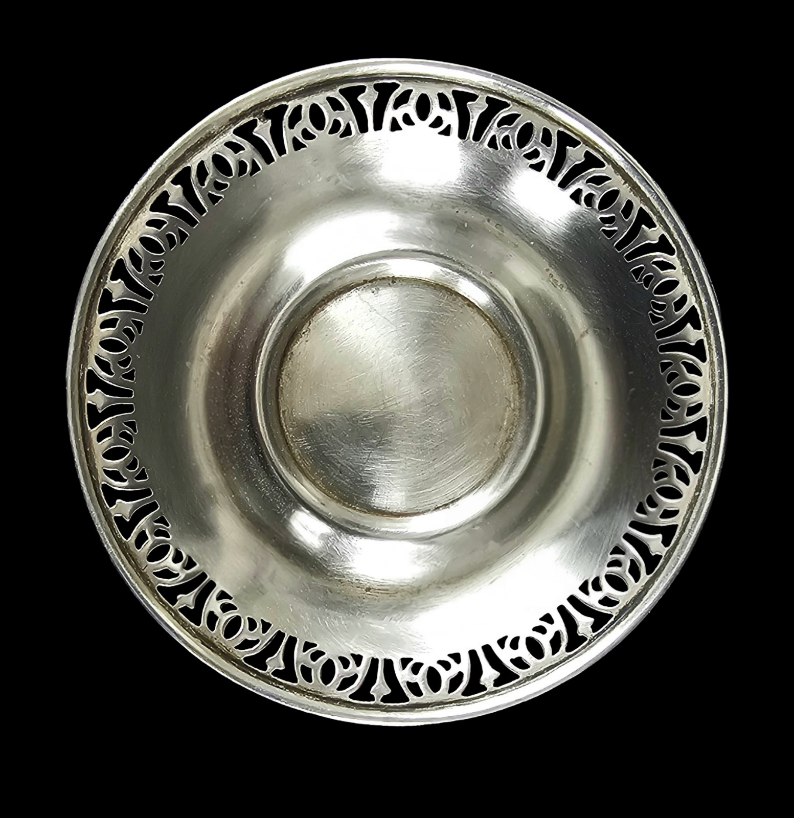 DEMITASSE STERLING CUP HOLDER & SAUCER w LENOX PORCELAIN CUP