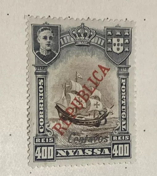 1911 Nyassa Ships Set of Three Surcharge Overprint •Mint Hinged LOOK 👀 RARE