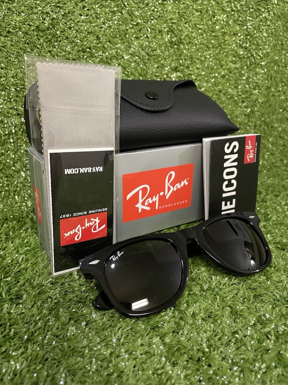 Ray-Ban Sunglasses Wayfarer RB2140 Gloss Black Frame And Lens