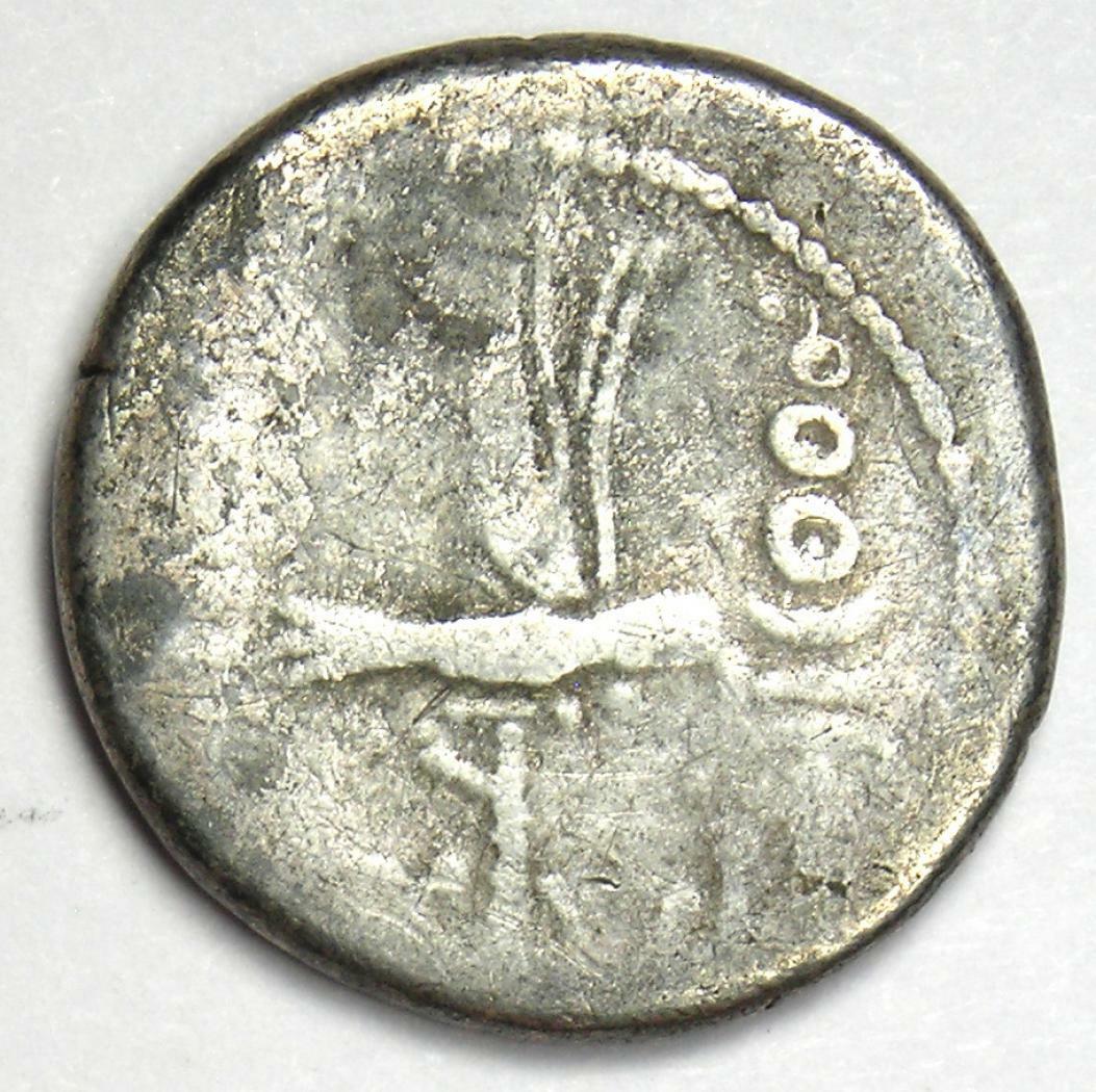 Roman Marc Antony AR Denarius Silver Coin 30 BC - Fine Condition