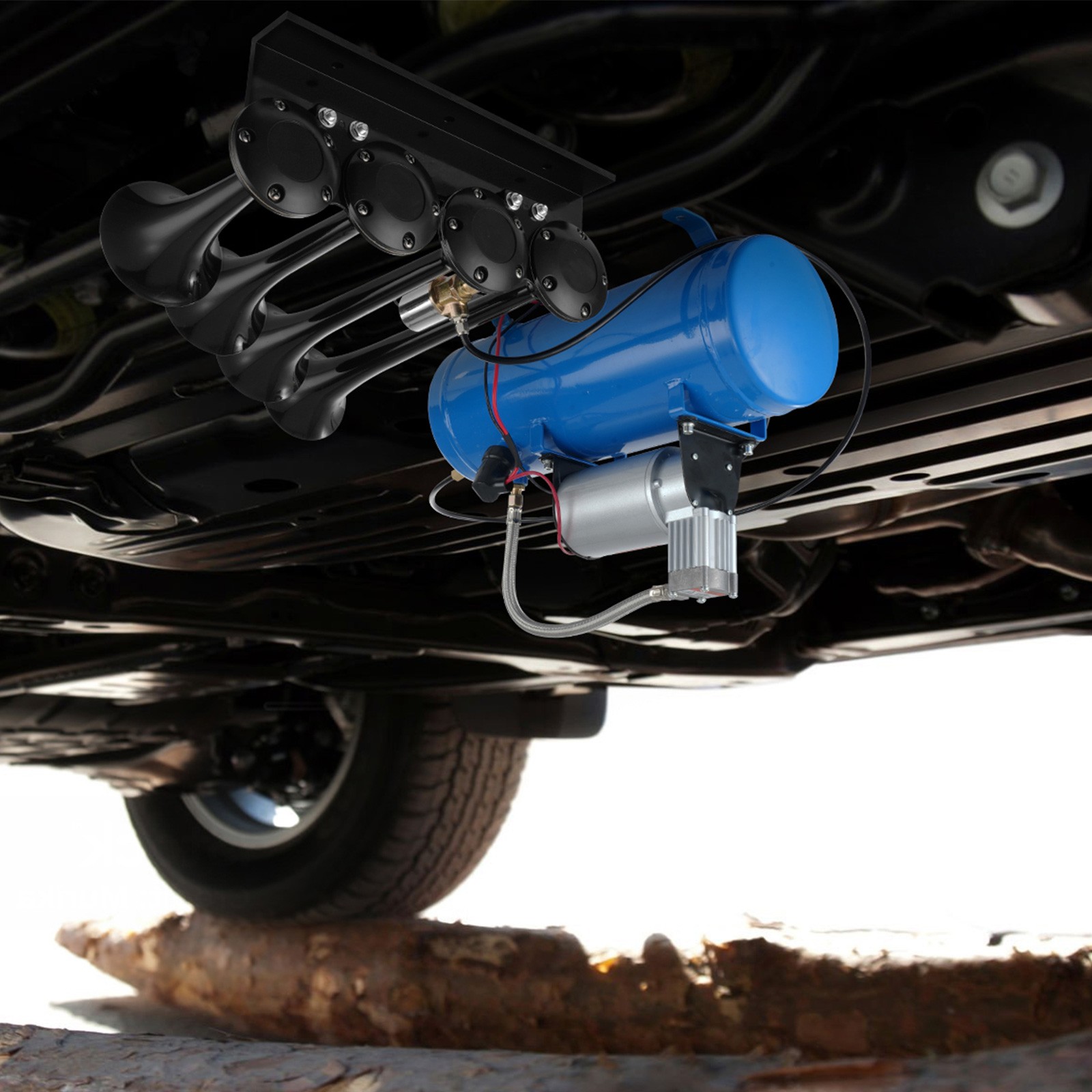 VEVOR 12V Air Compressor with 1.6 Gal/6L Tank Onboard Air Horn Compressor System