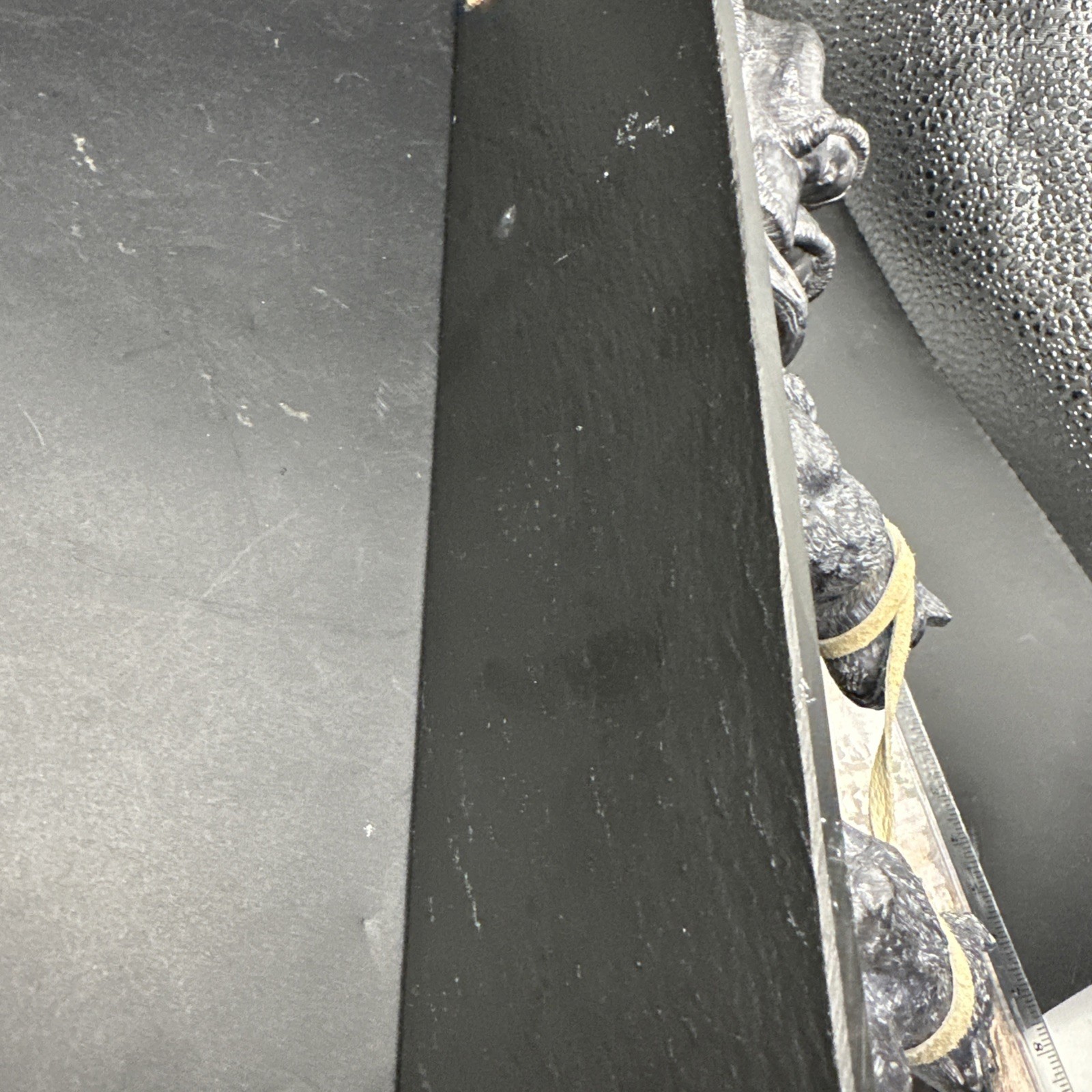 DAMAGED Carved Soapstone Sculpture Eskimo Inuit Dog Sled Slate Base