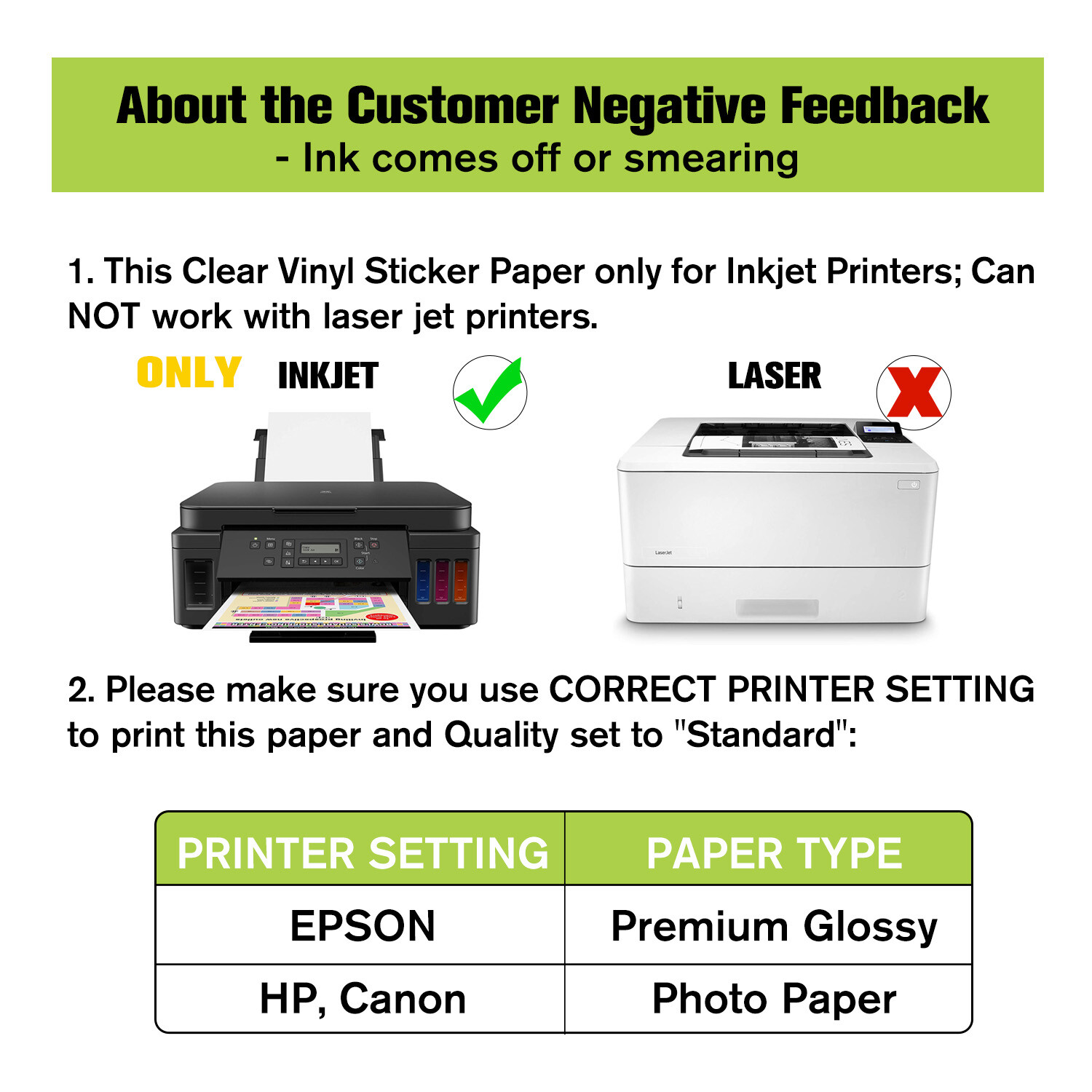 Koala Clear Sticker Paper for Inkjet Printable Vinyl Sticker Paper Waterproof 15