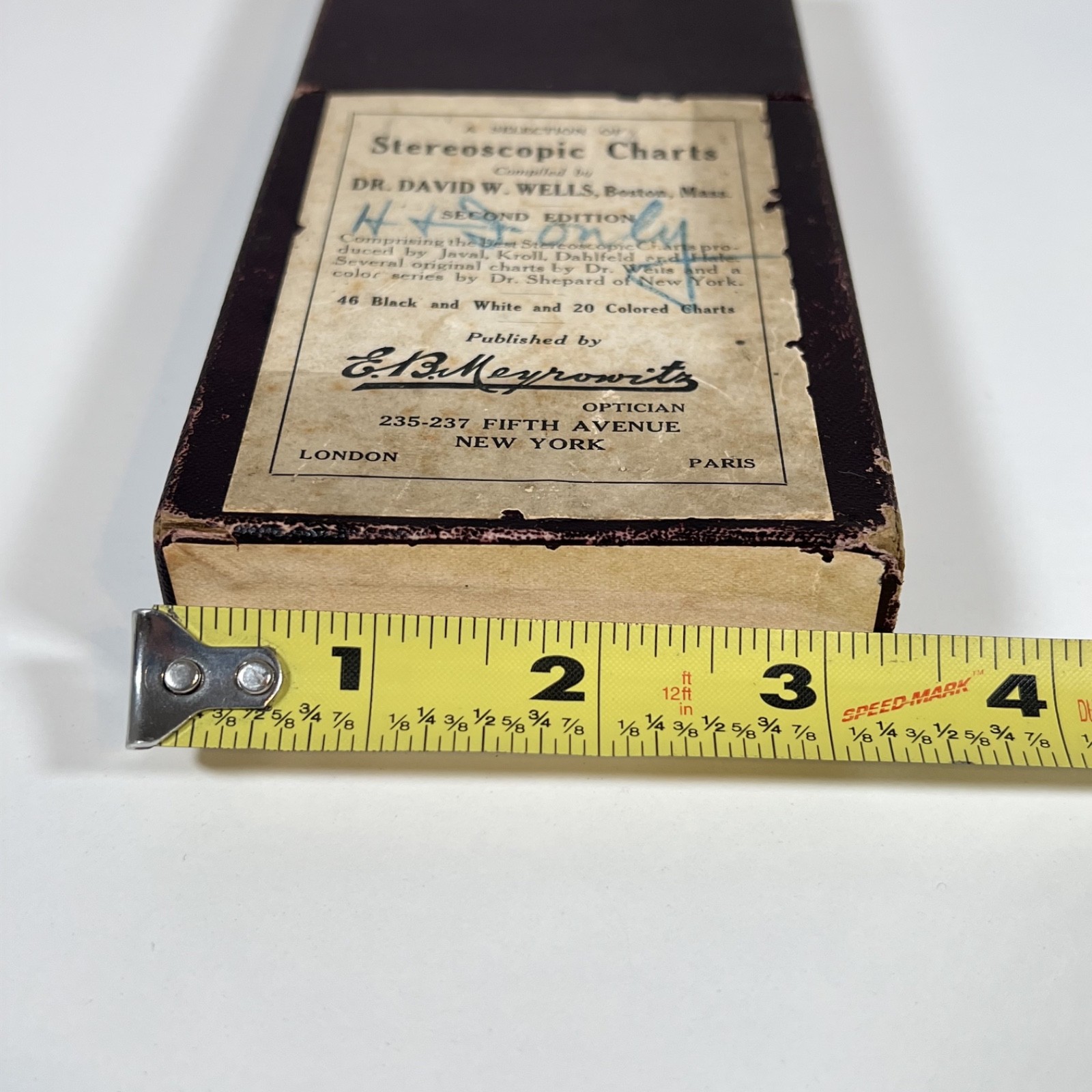 Antique Monarch Stereoscope Viewer Dr Wells Meyrowitz – Card Holder Missing Nail