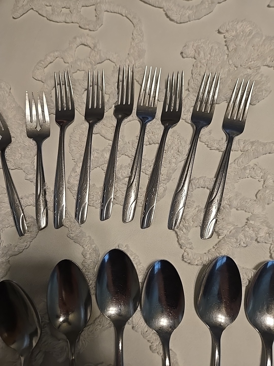 THOR STAINLESS U.S.A FLATWARE LOT STARS SPACE AGE ATOMIC 30 Pieces Rare