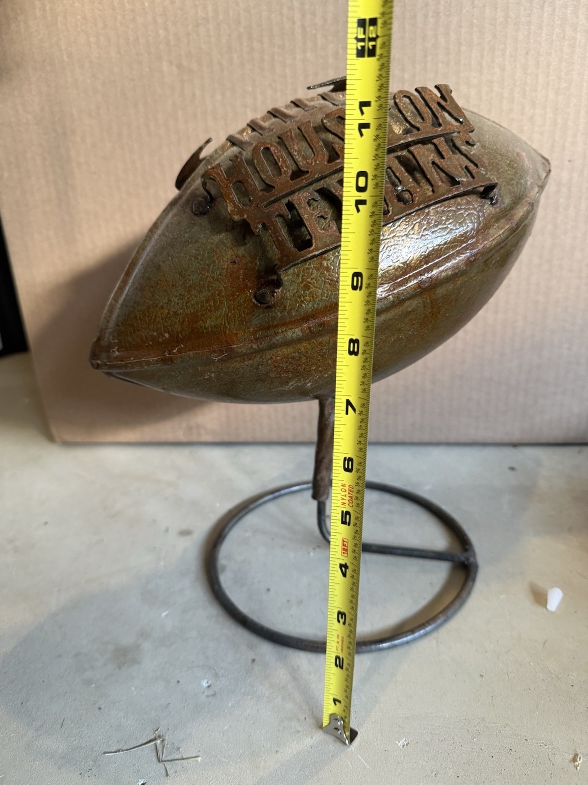 San Francisco 49ers Brass Metal Football With Stand Vintage Collectible RARE