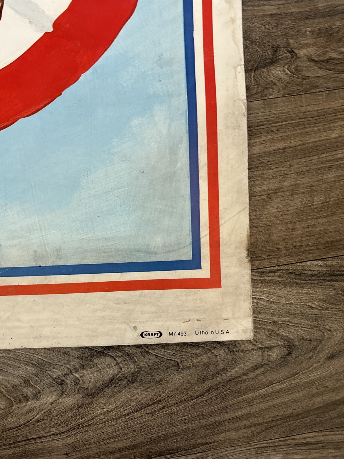 Vintage 1970s RARE 38" x 25" RODEO DAYS Bull Riding Cowboy Poster Kraft READ HTF