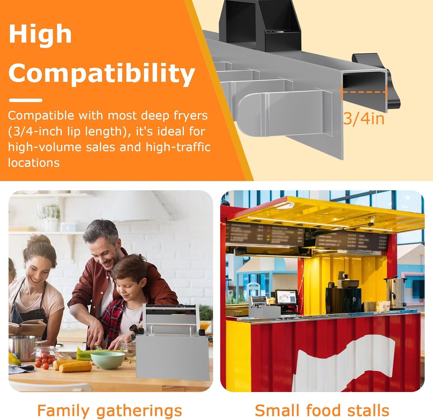 Corn Dog Clips for Fryer, with Handle, Fit for Most Deep Fryers, 2 Pack