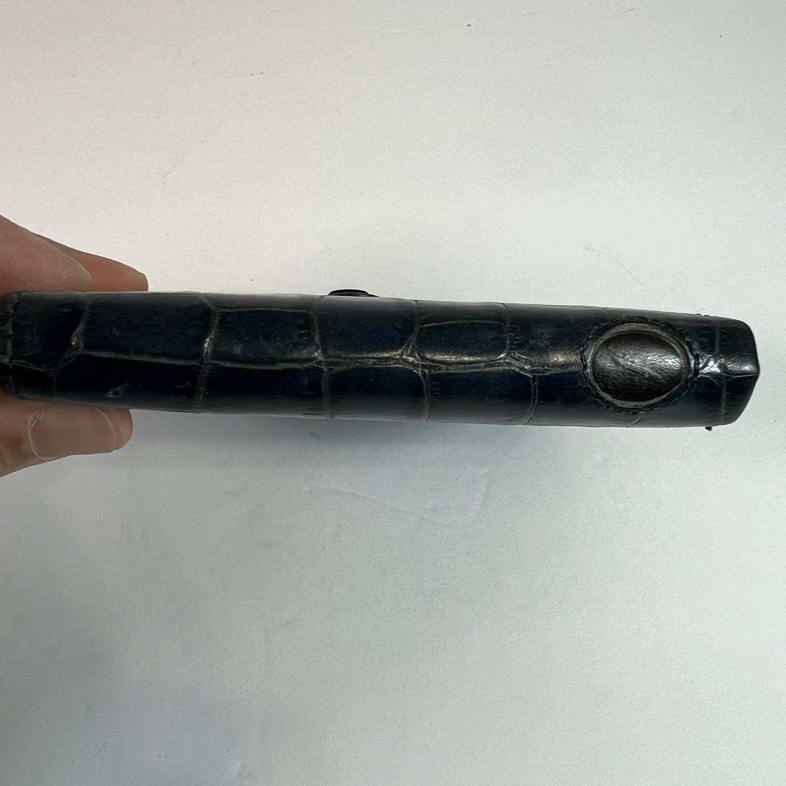 Vintage Filofax Ascot Mini Ring Croc Embossed LeatherPlanner USA Made