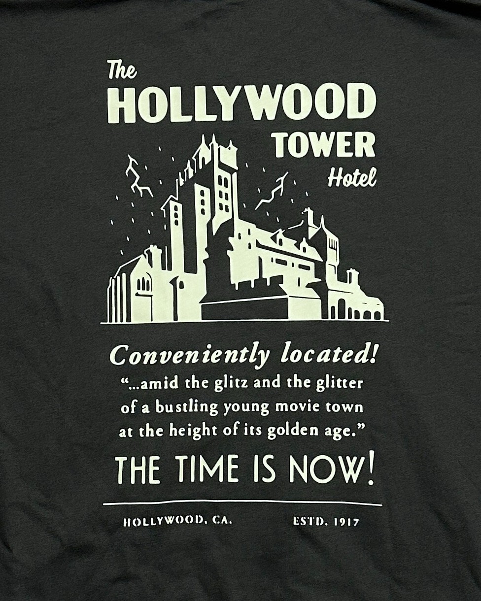 Disney Parks Hollywood Tower of Terror Hotel Zip Hoodie LARGE