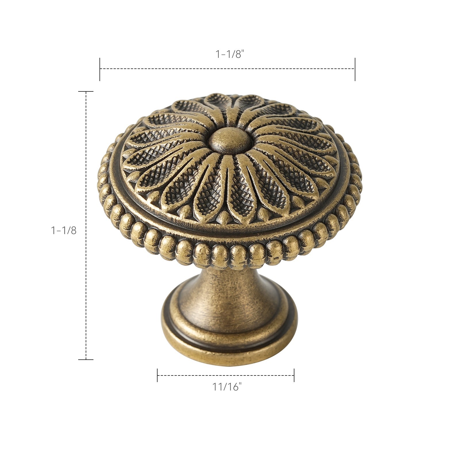 Solid Brass Cabinet Handle ø28/32mm Drawer Knob 3.8"/5"/6.3" CC Cabinet Pull