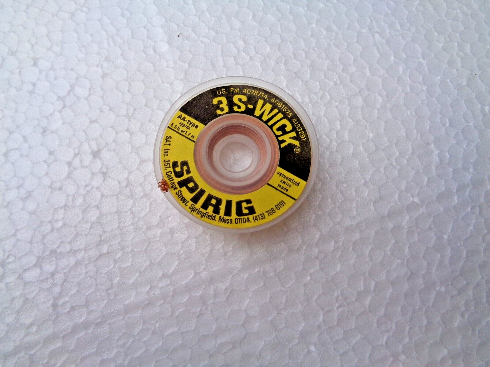 10 Solder Wick 1.1mm Braided. 5.5FT No Clean Wick 3S-WICK SPIRIG NEW MADE IN USA