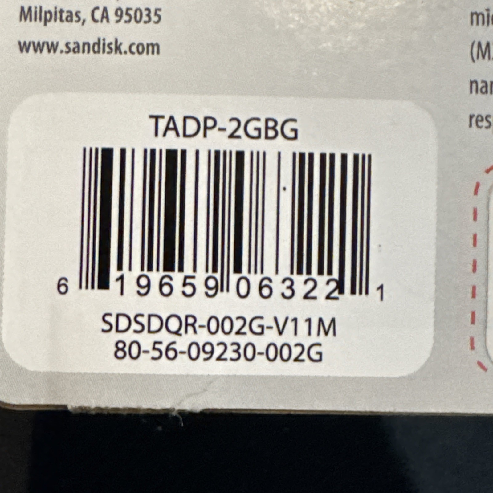 Verizon SanDisk 2GB Memory Card & MobileMate Micro Memory Card Reader NEW