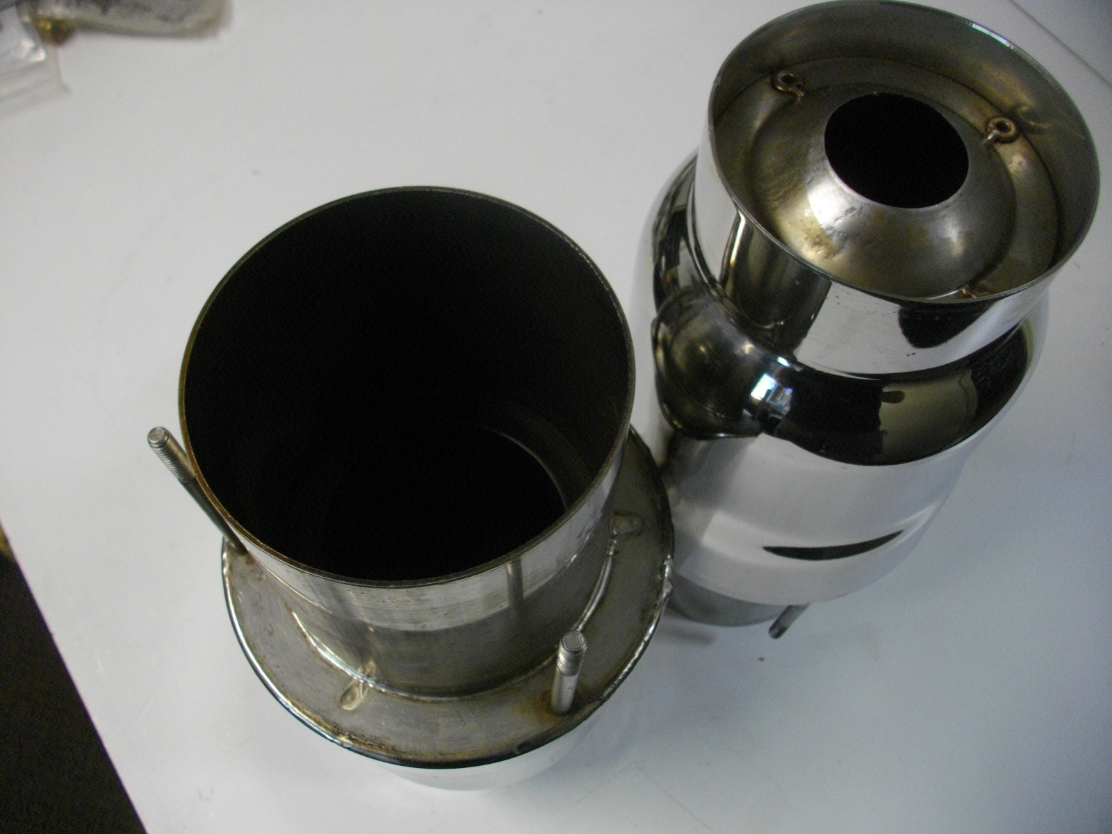 Boat Marine 4" Stainless Exhaust Tips with Mufflers Gibson Eddie Gaffrig