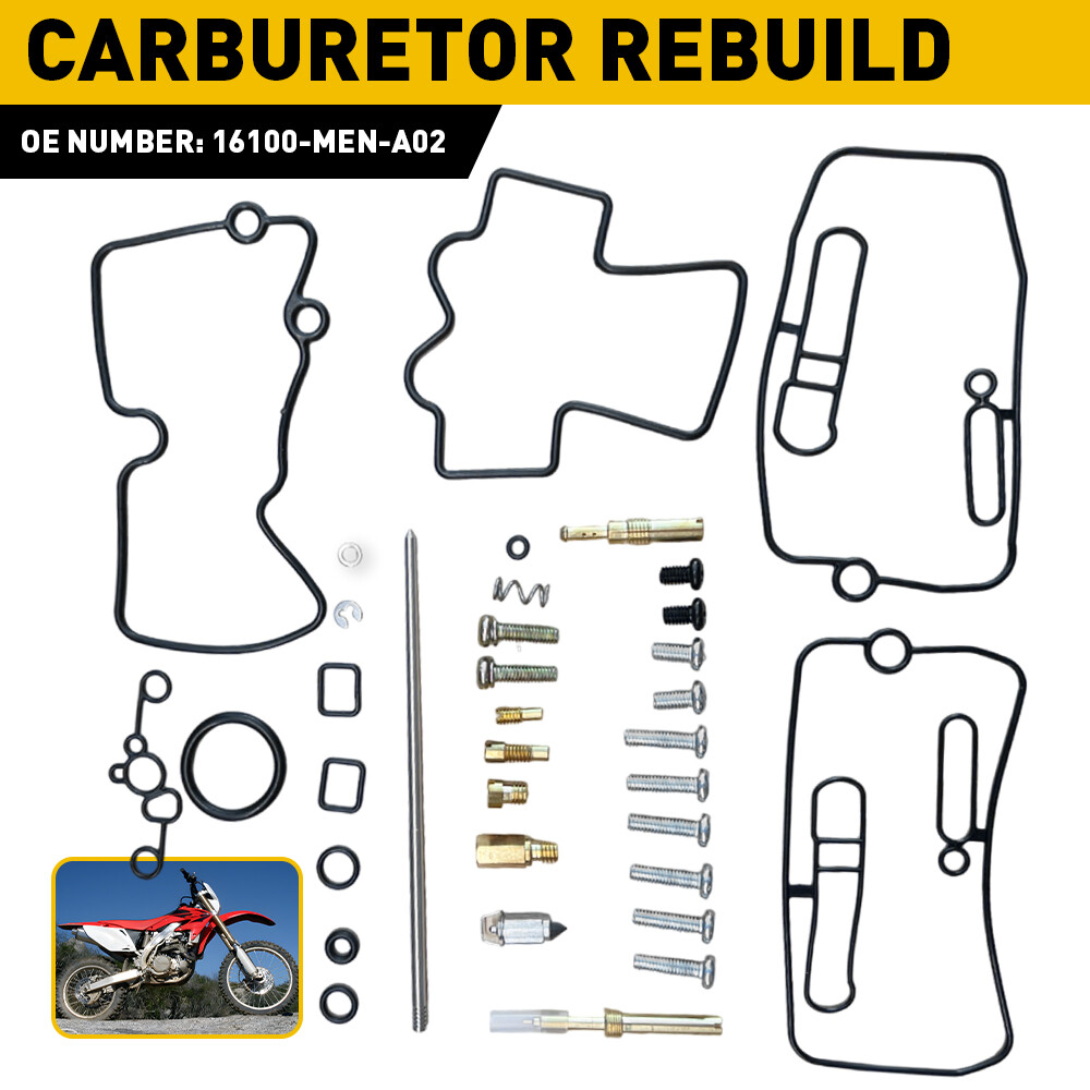 New For Honda CRF450R 2002-2008 Carburetor Rebuild kit Carb Jets Needle 02-08 US