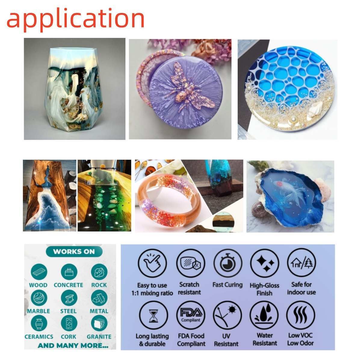 Bulk 4 Gallon Kit - Crystal Clear Tumbler 1:1 Epoxy Resin DIY Craft Arts Coating