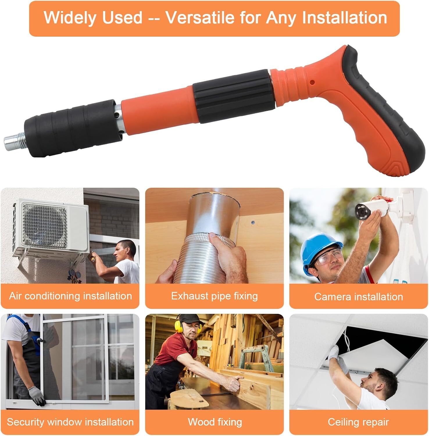 Concrete Nail Gun Kit 50 Pcs Nails Manual Steel Nail Gun Wall Fastening Tool Set