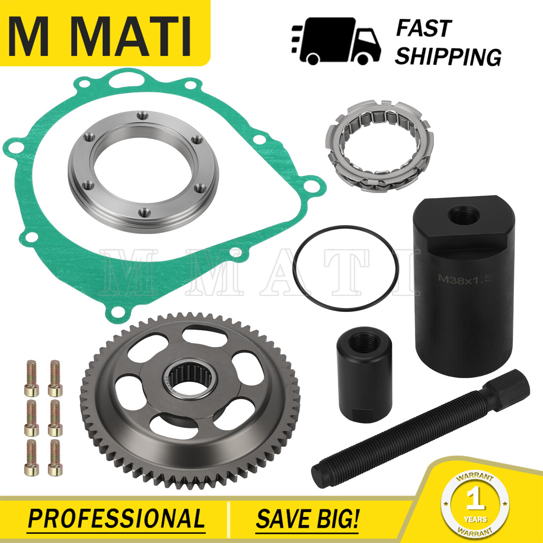 Starter Clutch Bearing Sprag & Idler Gear & Gasket Kit For Suzuki LTZ400 DRZ400