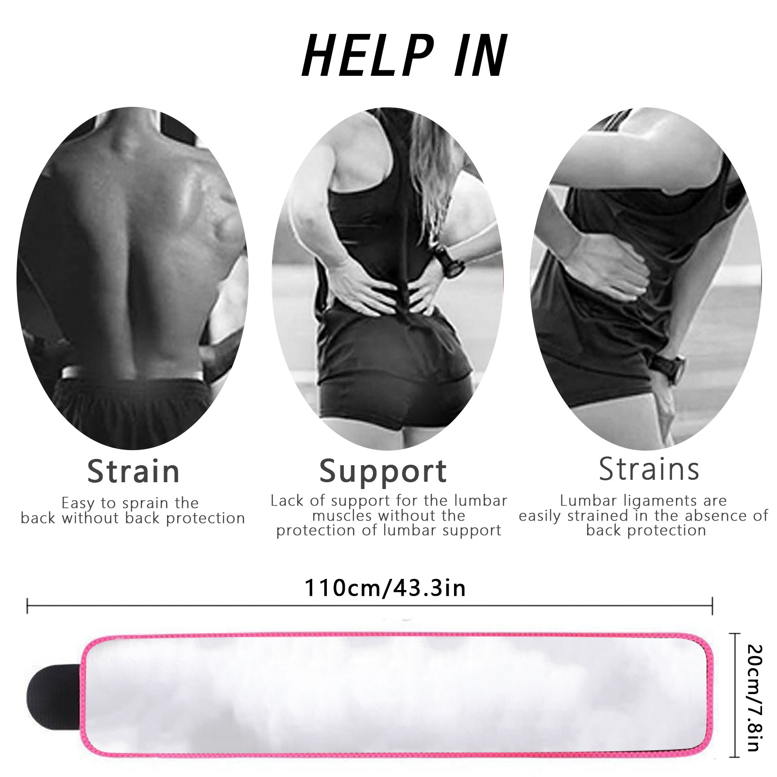 Men&Women Adjustable Waist Trainer for Weight Loss&Toning - Fitness Shaper Belt