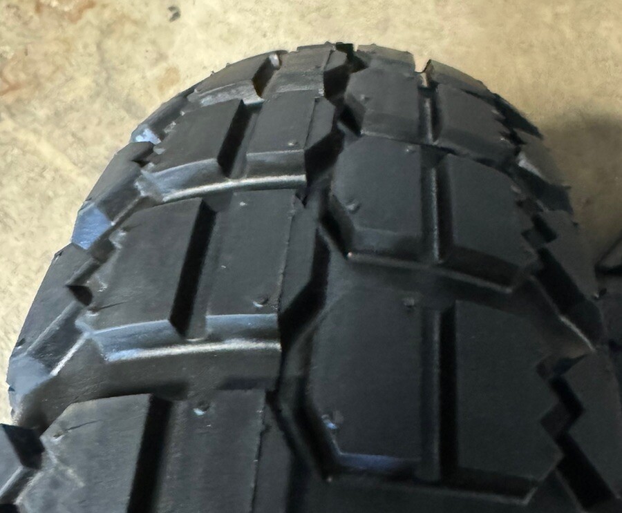 14"x4" 4.00-6 AIR Drive TIRES Quantum Q6 Edge Knobby Drive wheel Power 3 Je7 Rim