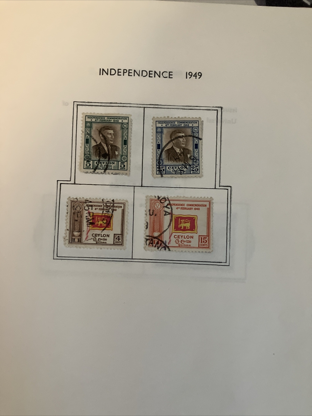 Illustrated Ceylon 1935-1963 Stamp Album Part II 46 Pages Mint Mounted Complete