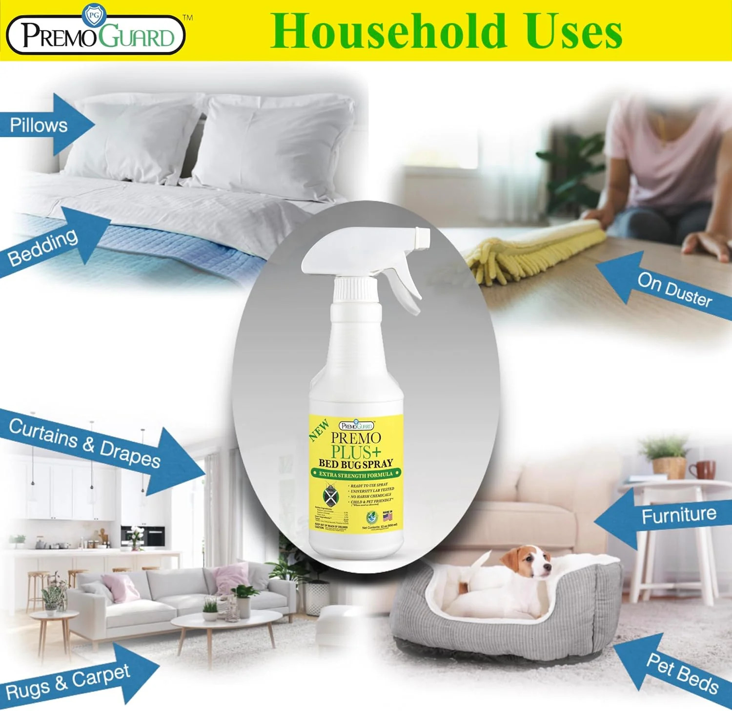 Bed Bug Plus - All Natural Non-Toxic - By Premo Guard