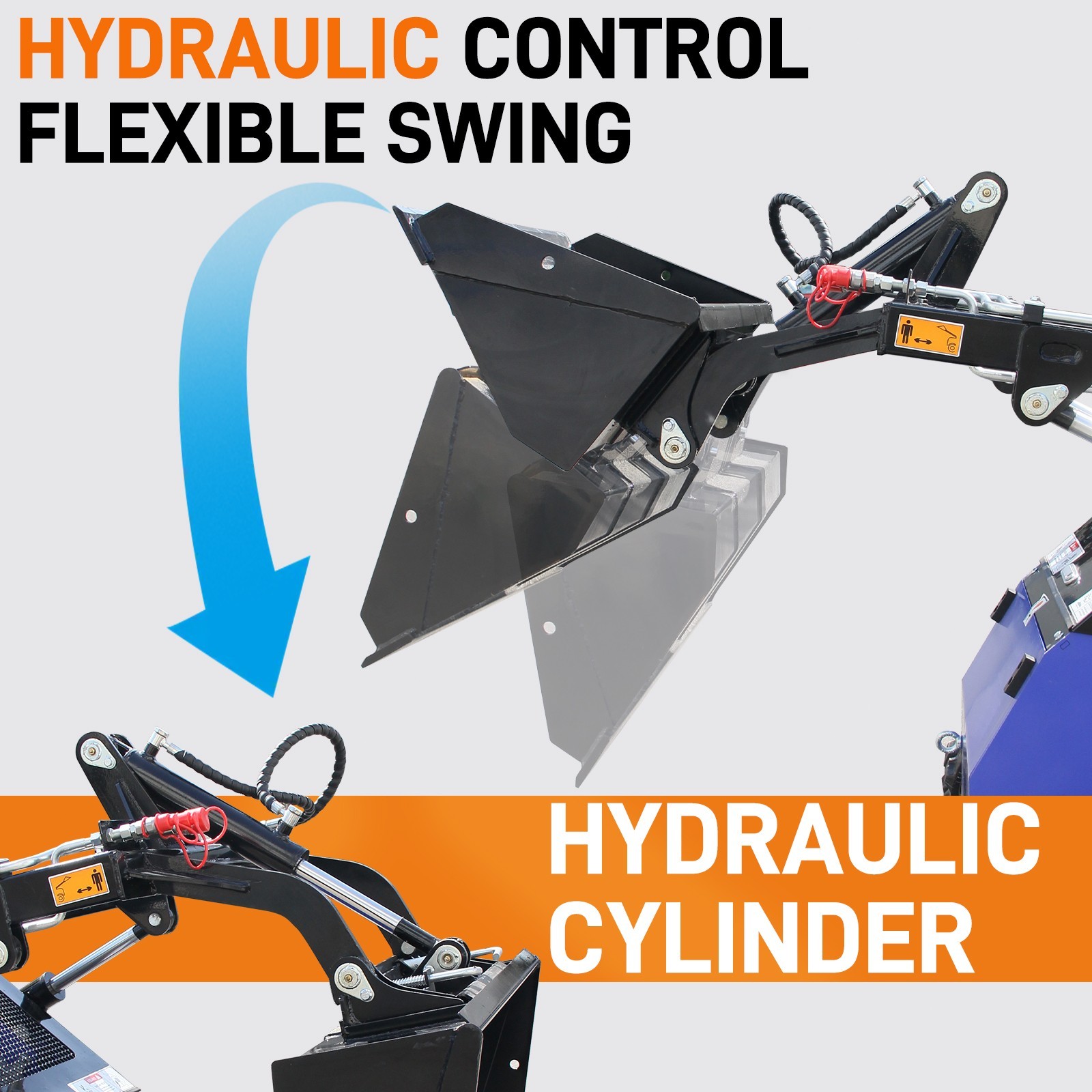 Mini Skid Steer 22HP Twin Cylinder Tracked Loader Rotarydri