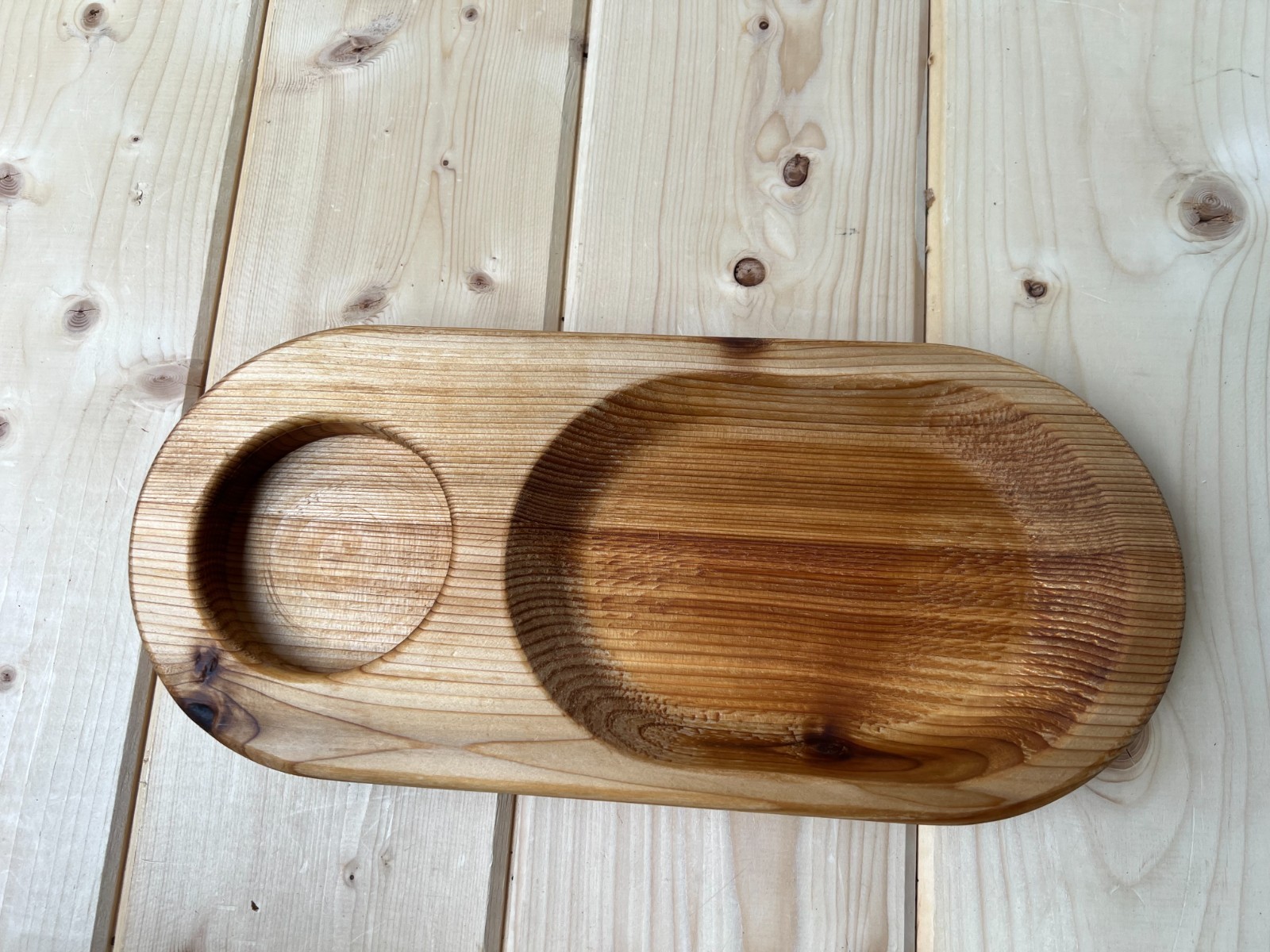 Sauna Snack Tray Wooden with Cup Holder/Beer or Kvas Holder/Handcrafted Sauna