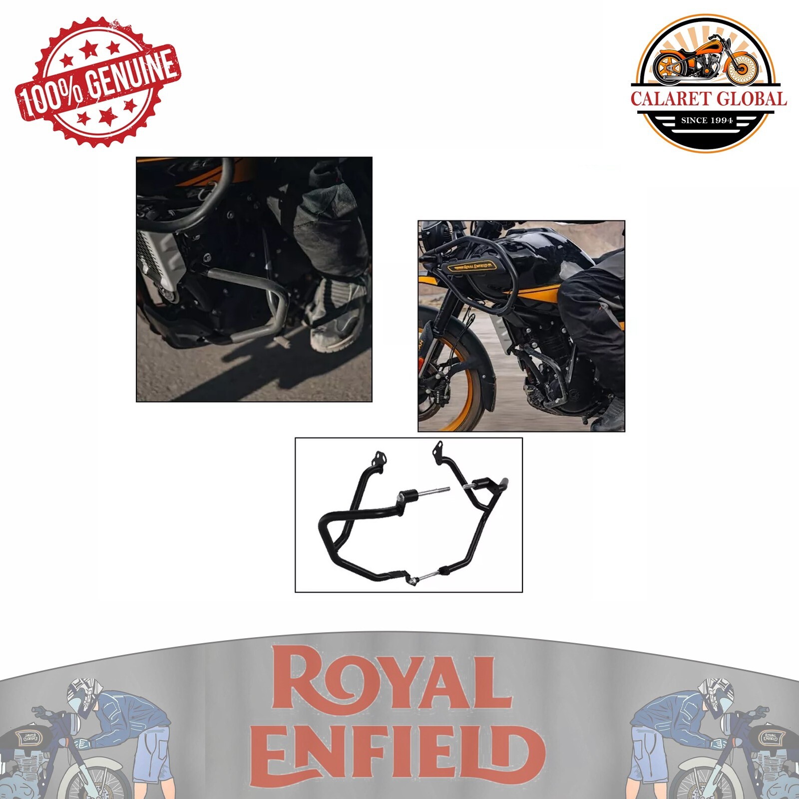 ACCESSORIES FOR ROYAL ENFIELD NEW HIMALAYAN 450 LARGE ENGINE GUARD PROTECTION