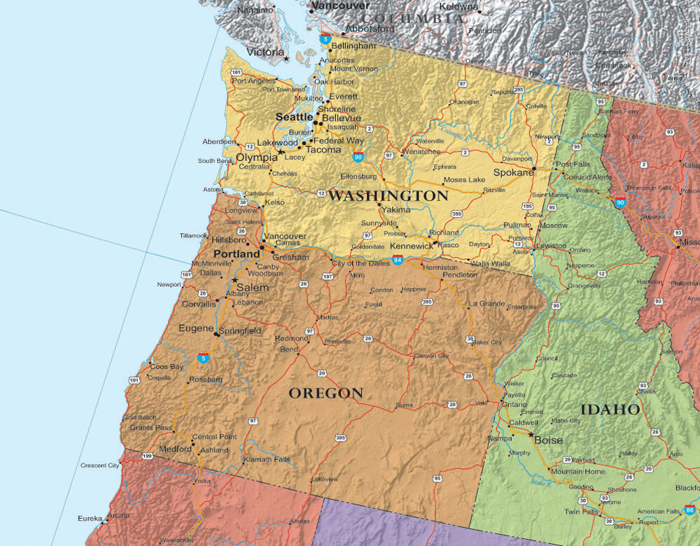 United States Map Poster Classic Premier USA US Wall Poster Decor