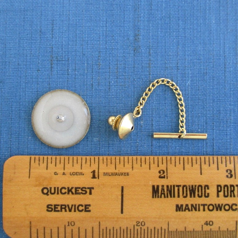 NYC Subway Token Tie Tack / Lapel Pin - Repurposed Vintage New York City Coin