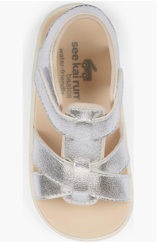 See Kai Run Basics Toddler Shayna Sandals Silver - CHOOSE SIZE