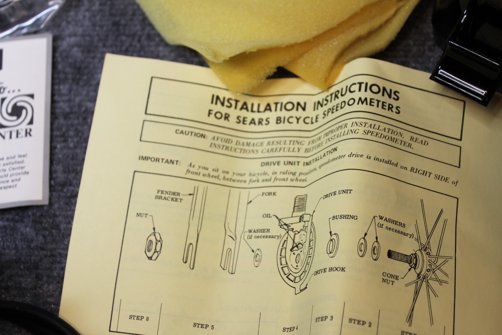 Vintage 1970's Sears Speedometer 27in Bike Bicycle 50 MPH 6 48834 NIB NOS