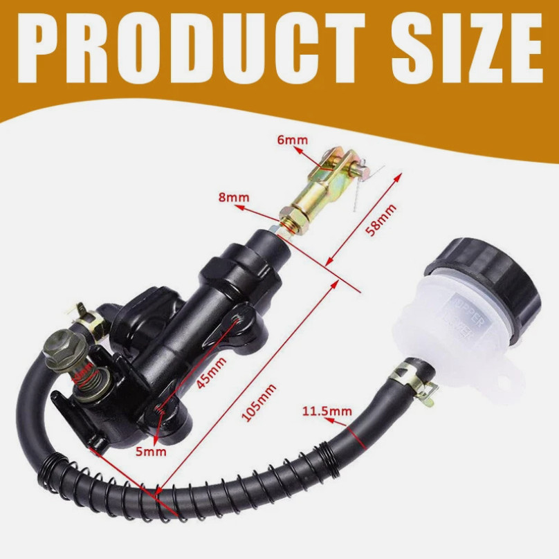 Rear Brake Master Cylinder Pump For Suzuki GSXR 600 750 1000 1100 GSX1300R