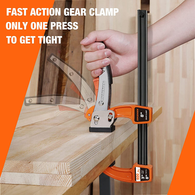 Jorgensen 2Pack 12-inch/4-inch/8-inch Bar Clamp Set Quick Release Gear Clamp Set