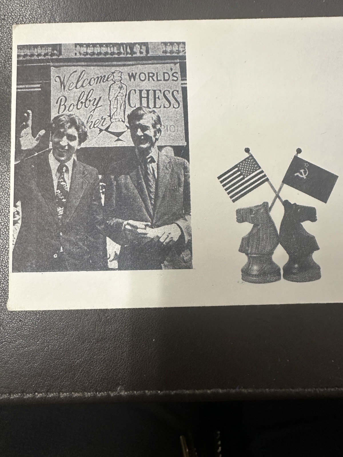 Bobby Fischer and NY Mayor Lindsay Post Envelope Stamped, Water Mark Sep 22 1972