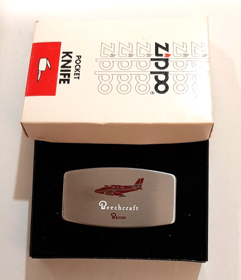 Zippo Pocket Knife BEECHCRAFT BARON Beech Aircraft Airplane Wichita Kansas NIB