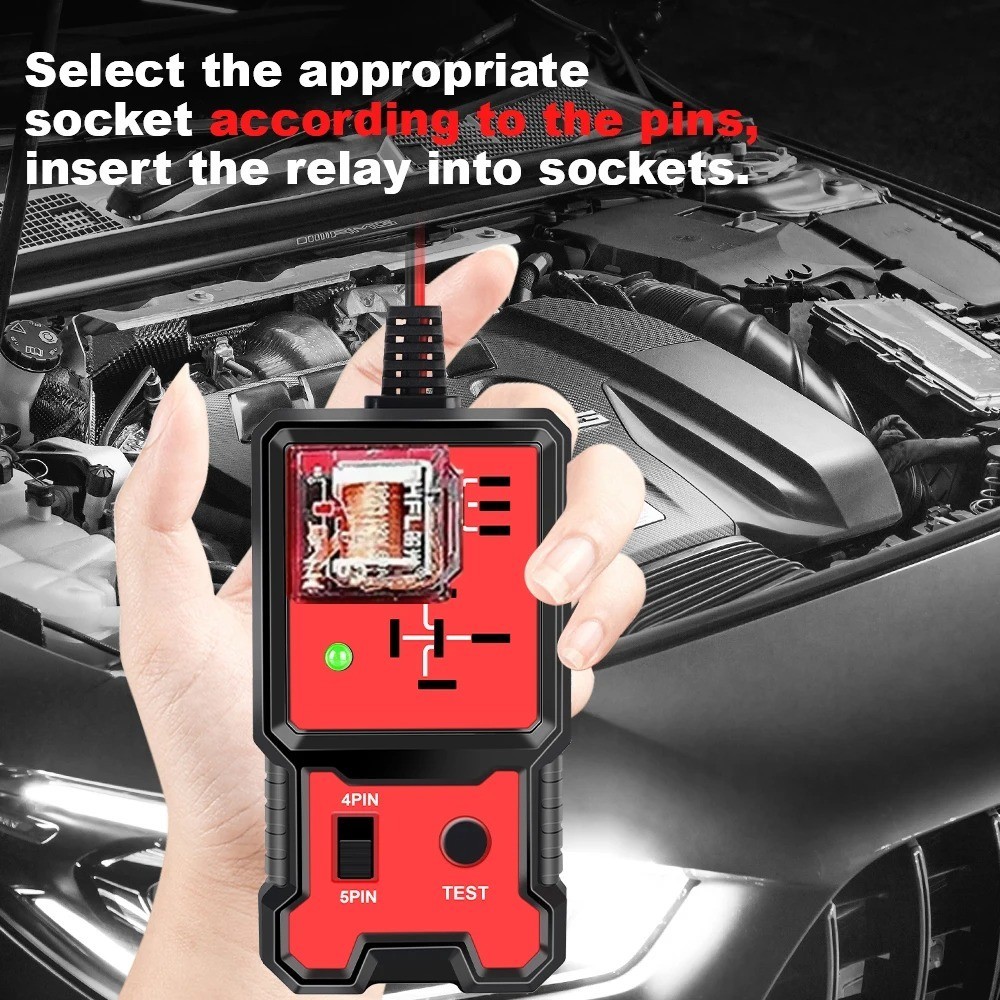 Newly-Arrived Handheld 12V Auto Relay Tester: 4 & 5 Pin Diagnostic Tool from USA