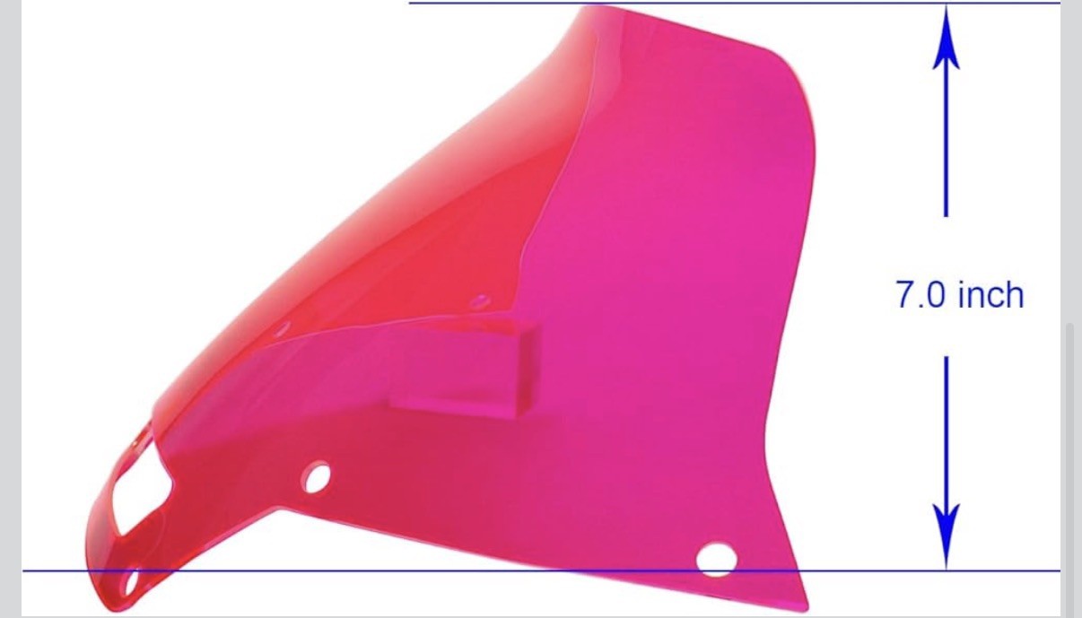 Pink PMMA 7.0" Windscreen Outer Fairing for Harley Low Rider ST FXRST 2022-2024