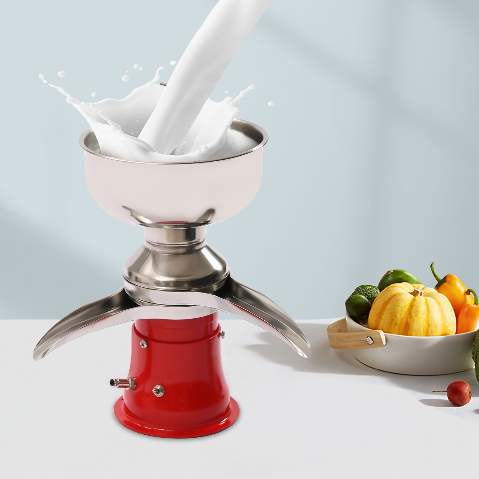 5L 13.2Gal/H Electric Milk Cream Centrifugal Separator Electric Cream Separator