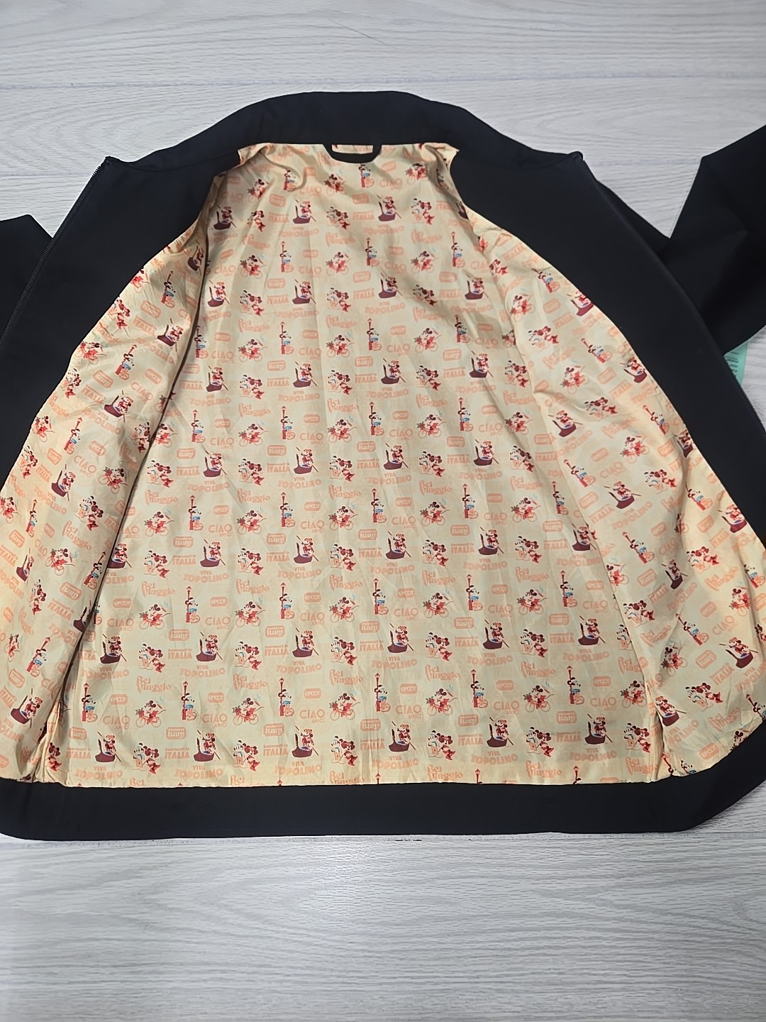 Walt Disney World Epcot Center Jacket Medium Sample Tagged Italy Satin Lined