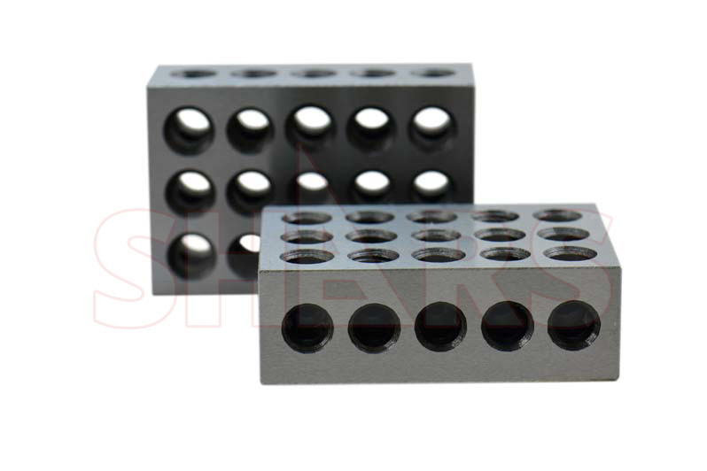 Shars 1 Matched Pair Ultra Precision 1-2-3 123 Block Set 23 Holes New ^]